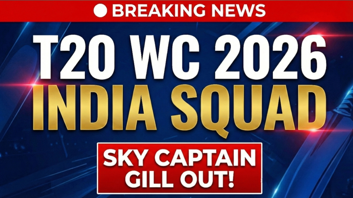 T20 World Cup 2026 India squad thumbnail - Suryakumar Yadav SKY new captain, Shubman Gill dropped, full 15 member team list announced